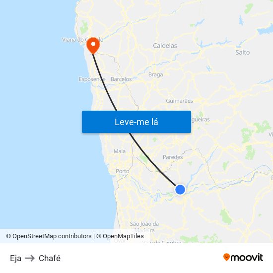 Eja to Chafé map