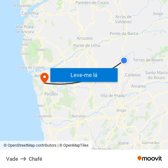 Vade to Chafé map
