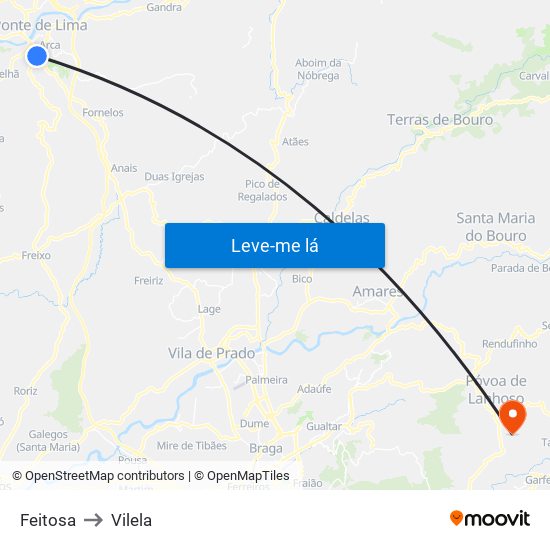 Feitosa to Vilela map