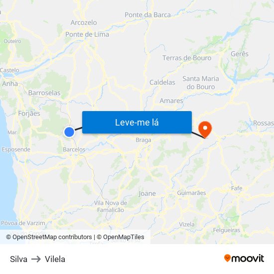 Silva to Vilela map
