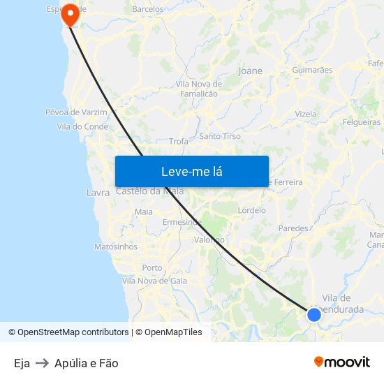 Eja to Apúlia e Fão map