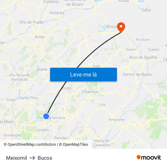 Meixomil to Bucos map