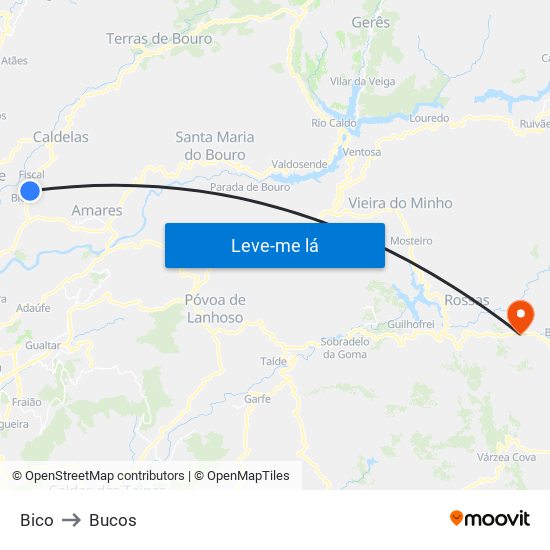 Bico to Bucos map