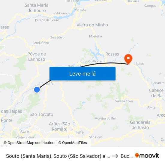 Souto (Santa Maria), Souto (São Salvador) e Gondomar to Bucos map