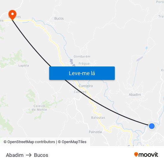 Abadim to Bucos map