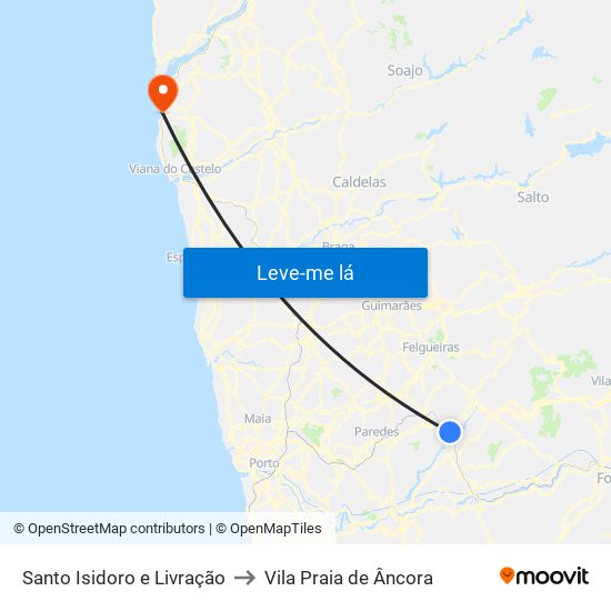Santo Isidoro e Livração to Vila Praia de Âncora map