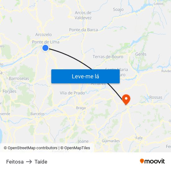 Feitosa to Taíde map