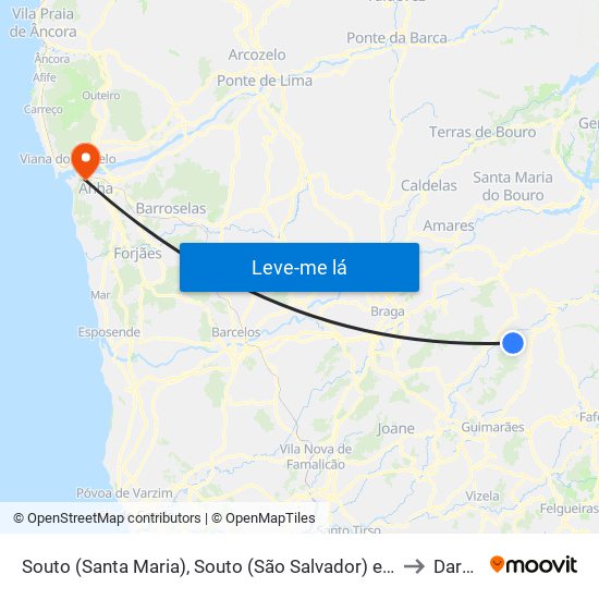 Souto (Santa Maria), Souto (São Salvador) e Gondomar to Darque map