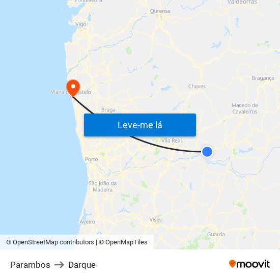 Parambos to Darque map