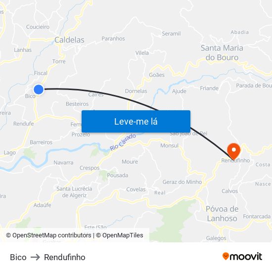 Bico to Rendufinho map