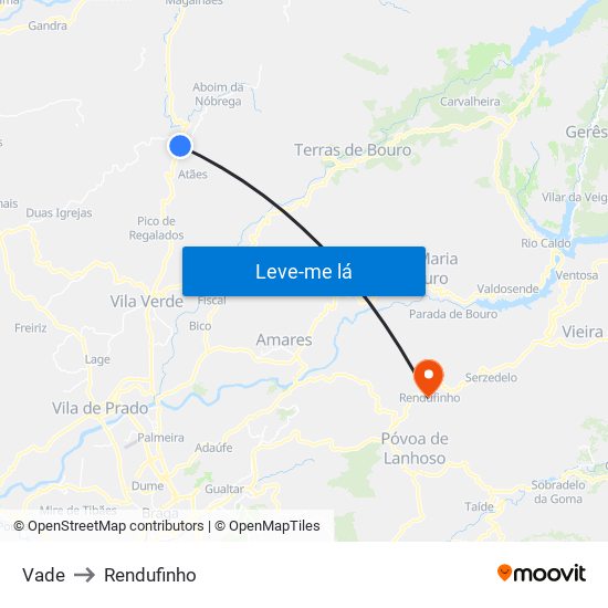 Vade to Rendufinho map