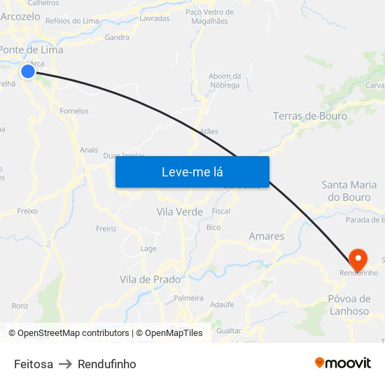 Feitosa to Rendufinho map