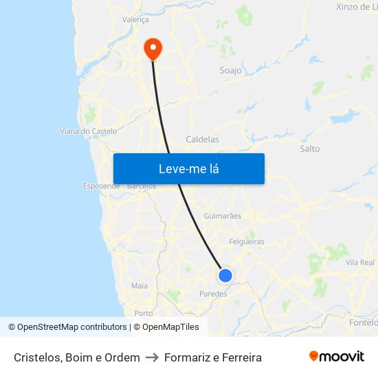 Cristelos, Boim e Ordem to Formariz e Ferreira map