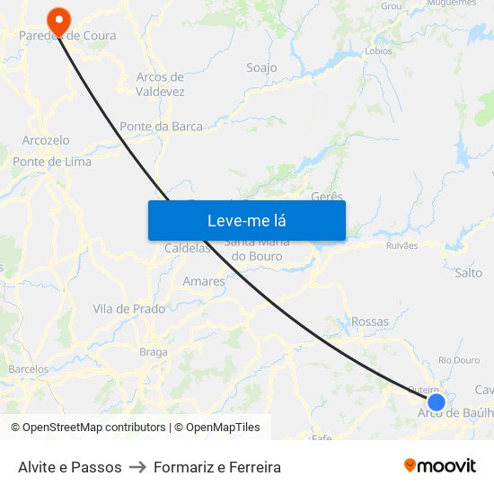 Alvite e Passos to Formariz e Ferreira map