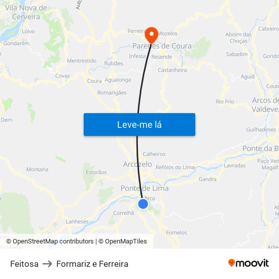 Feitosa to Formariz e Ferreira map