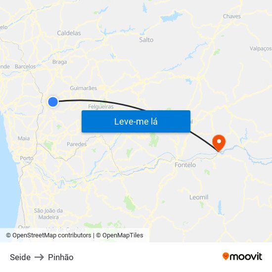 Seide to Pinhão map