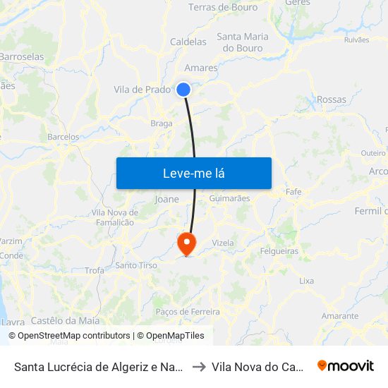 Santa Lucrécia de Algeriz e Navarra to Vila Nova do Campo map