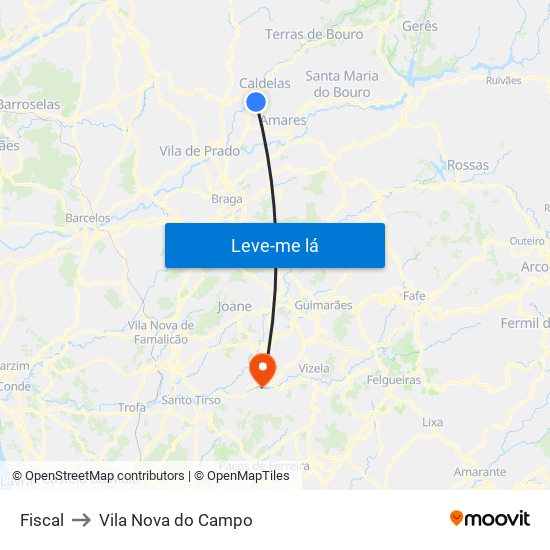 Fiscal to Vila Nova do Campo map