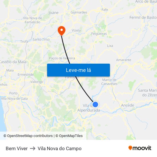 Bem Viver to Vila Nova do Campo map