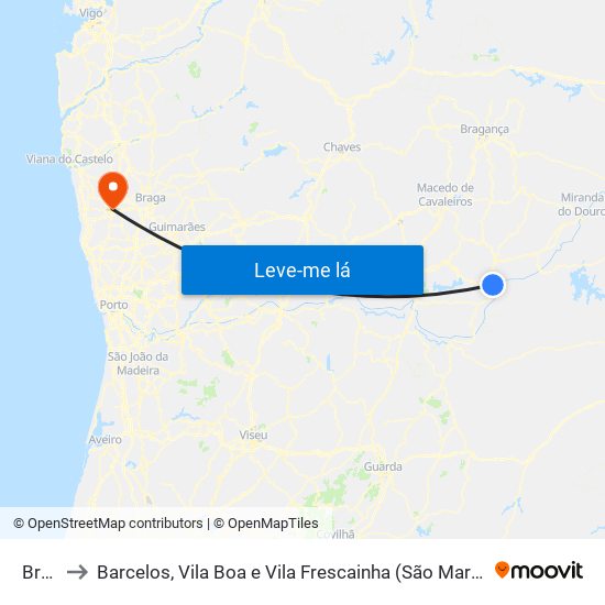 Bruçó to Barcelos, Vila Boa e Vila Frescainha (São Martinho e São Pedro) map