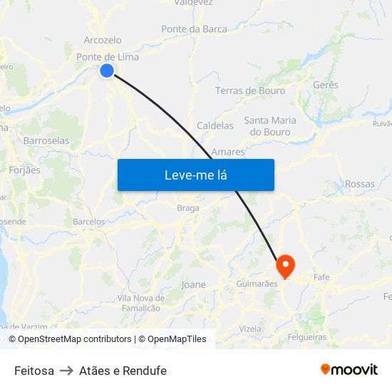 Feitosa to Atães e Rendufe map