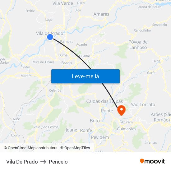 Vila De Prado to Pencelo map