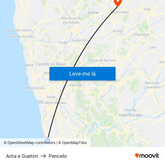 Anta e Guetim to Pencelo map