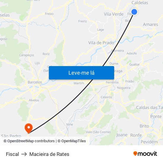 Fiscal to Macieira de Rates map