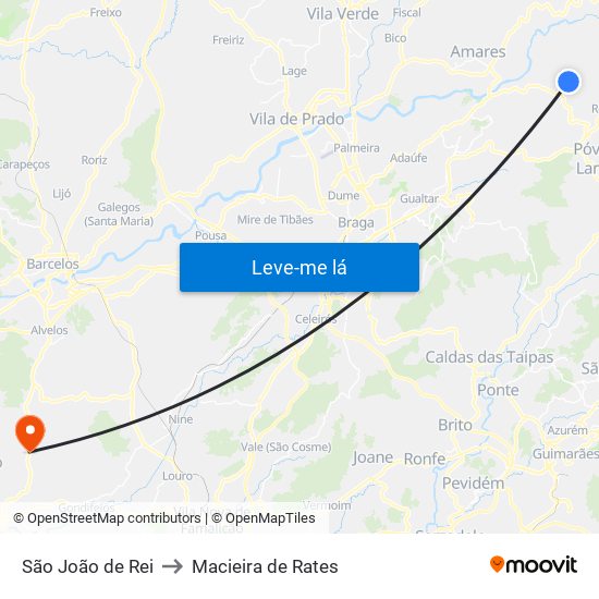 São João de Rei to Macieira de Rates map