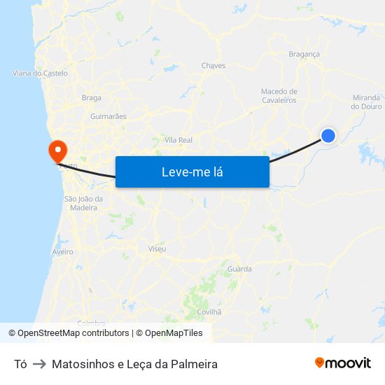 Tó to Matosinhos e Leça da Palmeira map