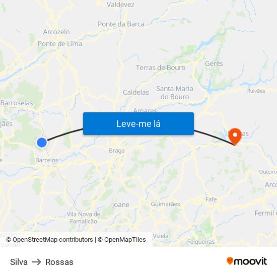 Silva to Rossas map