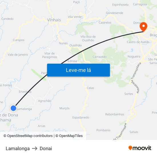 Lamalonga to Donai map