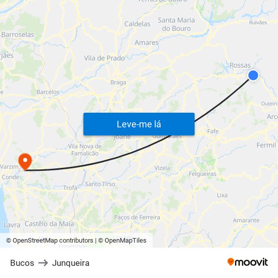 Bucos to Junqueira map