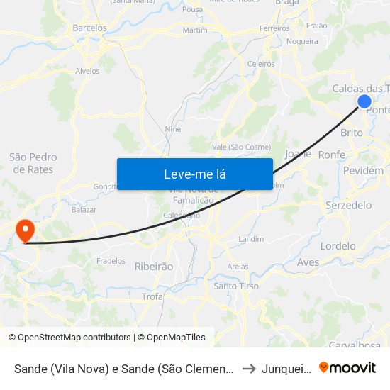 Sande (Vila Nova) e Sande (São Clemente) to Junqueira map