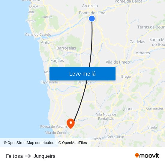 Feitosa to Junqueira map