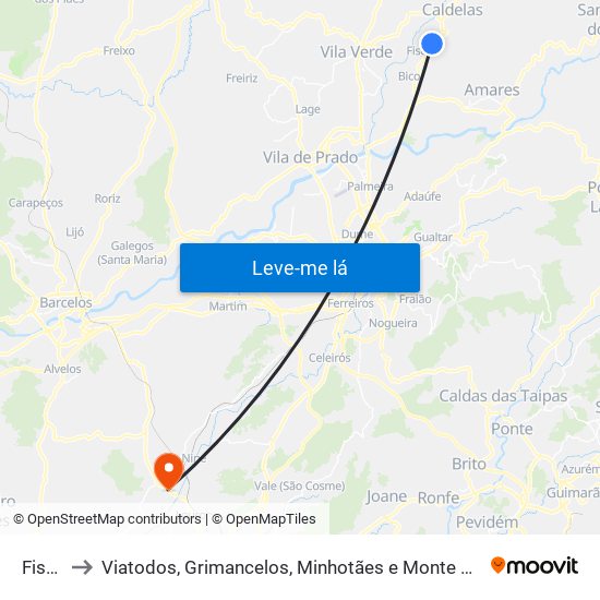 Fiscal to Viatodos, Grimancelos, Minhotães e Monte de Fralães map