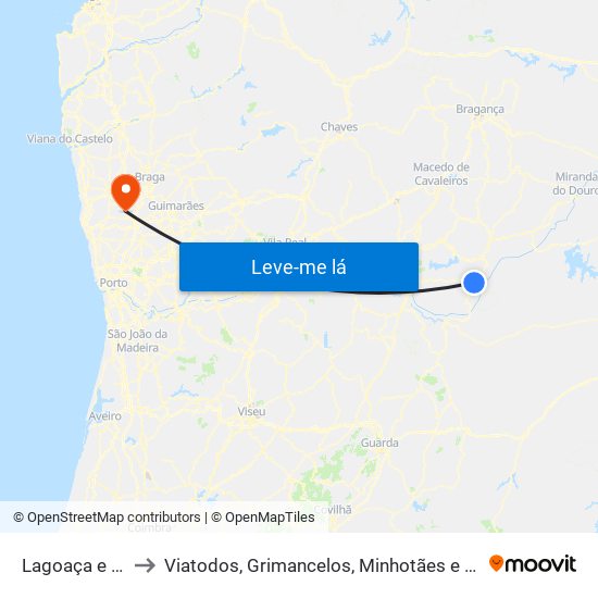 Lagoaça e Fornos to Viatodos, Grimancelos, Minhotães e Monte de Fralães map