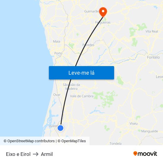 Eixo e Eirol to Armil map