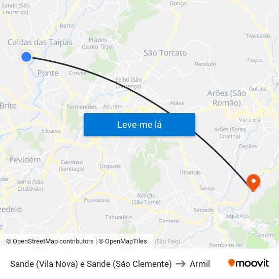 Sande (Vila Nova) e Sande (São Clemente) to Armil map