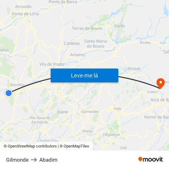 Gilmonde to Abadim map