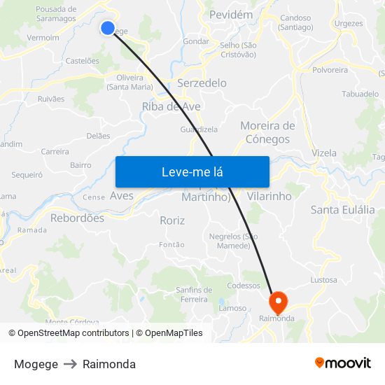 Mogege to Raimonda map