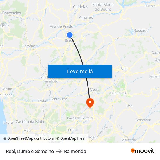 Real, Dume e Semelhe to Raimonda map