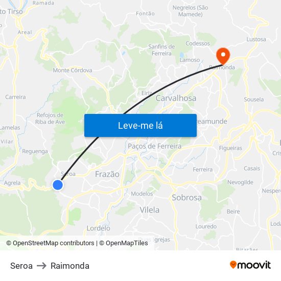 Seroa to Raimonda map