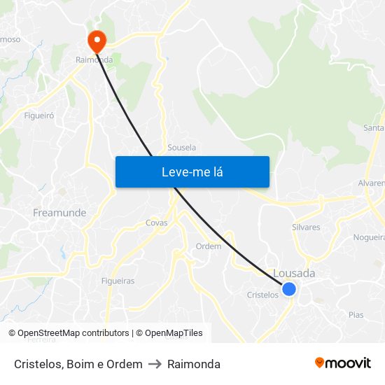 Cristelos, Boim e Ordem to Raimonda map