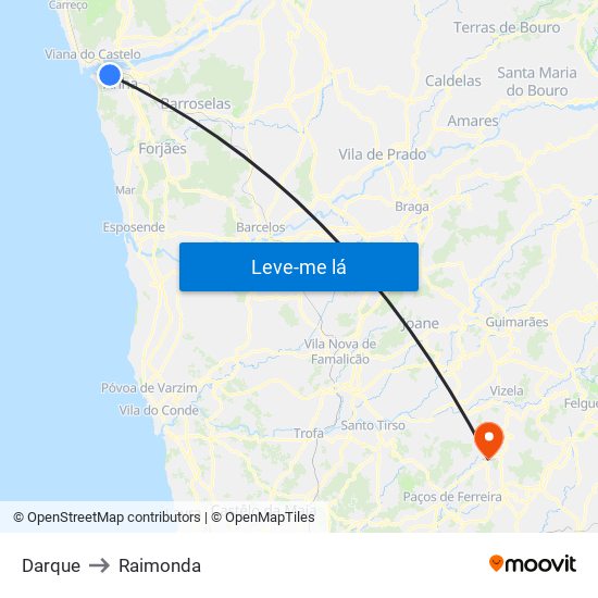 Darque to Raimonda map