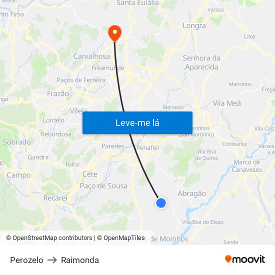 Perozelo to Raimonda map