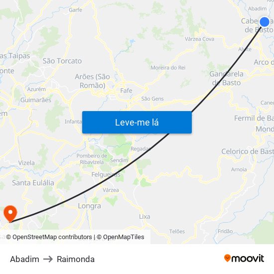 Abadim to Raimonda map