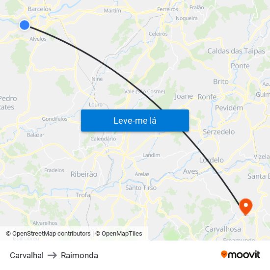 Carvalhal to Raimonda map