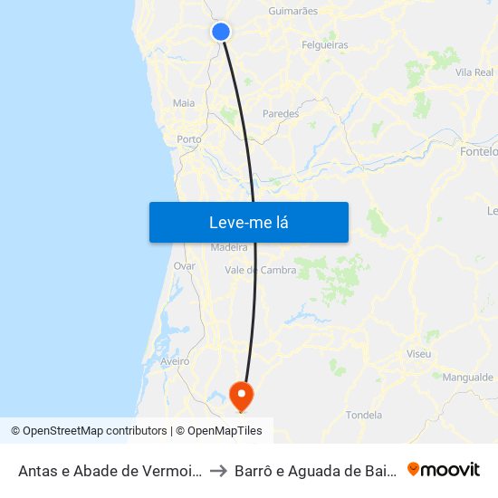 Antas e Abade de Vermoim to Barrô e Aguada de Baixo map