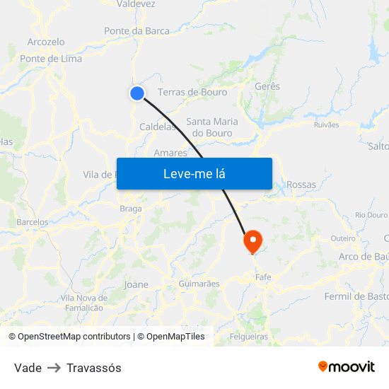 Vade to Travassós map